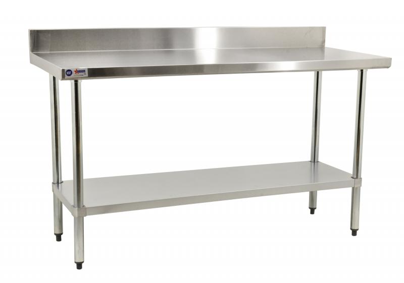 Elite Series 24� x 24� Stainless Steel Work Table with 4� Backsplash 1 Elite Series 24� x 24� Stainless Steel Work Table with 4� Backsplash